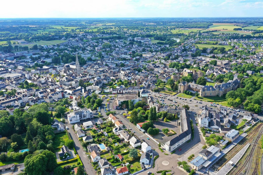 Châteaubriant, vue du ciel